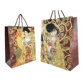 Torebka prezentowa Gustav Klimt Adela i Pocałunek CARMANI 40 x 30 x 15 cm