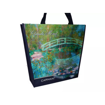 Torba zakupowa Claude Monet Kobieta z Parasolem i Most nad Stawem CARMANI