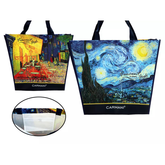Torba zakupowa Vincent van Gogh Taras Kawiarni i Gwiaździsta Noc CARMANI