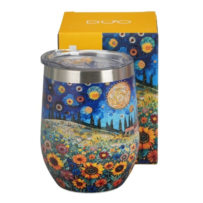 Kubek termiczny Kraina Słoneczników DUO 330 ml stal nierdzewna