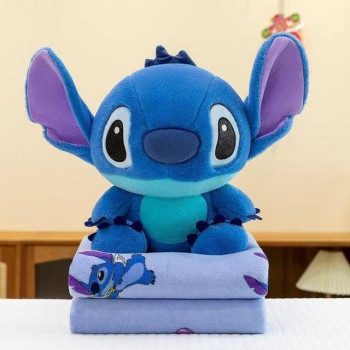 Maskotka Stitch z kocykiem 2w1 – przytulanka dla dzieci