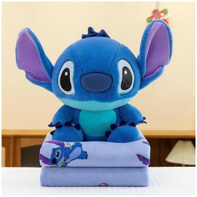 Maskotka Stitch z kocykiem 2w1 – przytulanka dla dzieci
