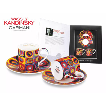 Filiżanki espresso ze spodkami Kandinsky 2x100 ml CARMANI