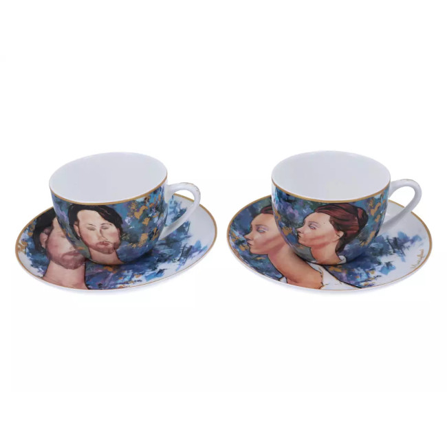 Filiżanki ze spodkami Modigliani 2x250 ml CARMANI