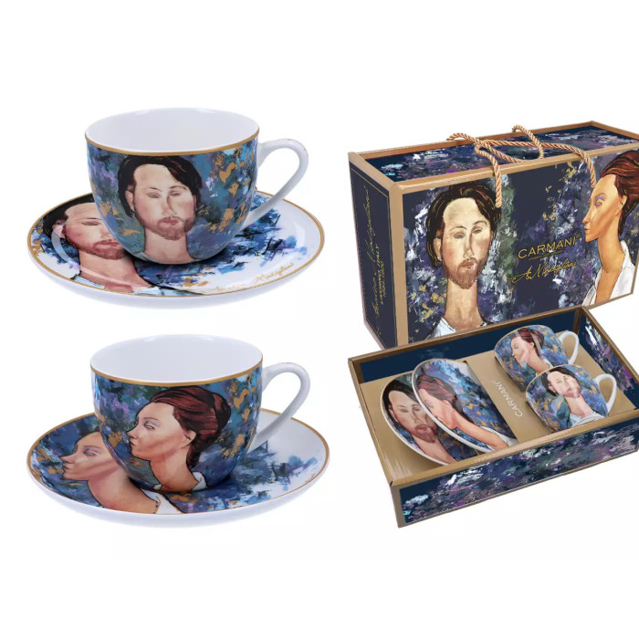 Filiżanki ze spodkami Modigliani 2x250 ml CARMANI