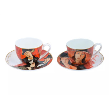 Filiżanki ze spodkami Modigliani 2x250 ml CARMANI 2