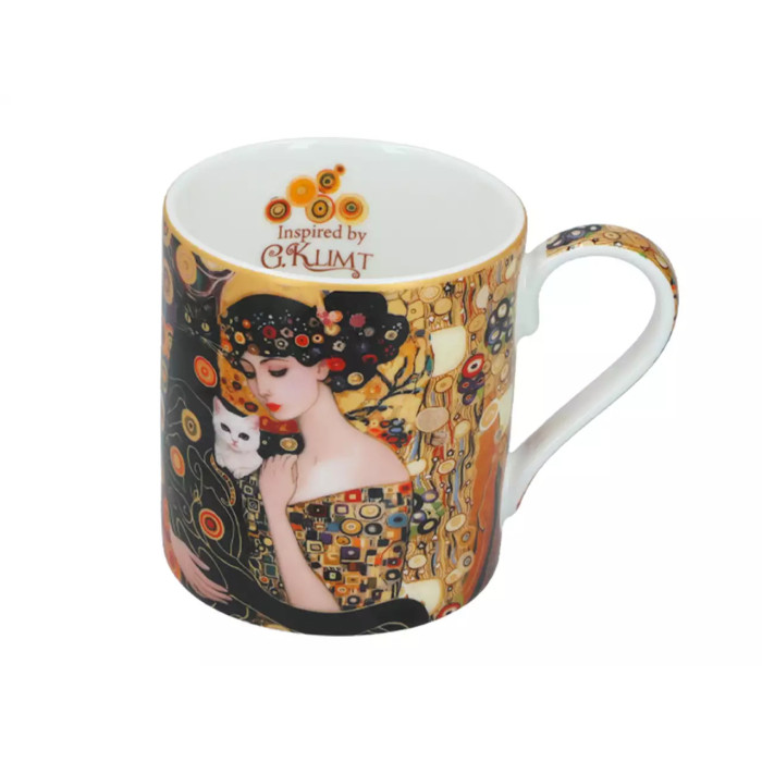 Kubek Gustav Klimt Kobieta z kotem CARMANI 350 ml kubek dla kociary\