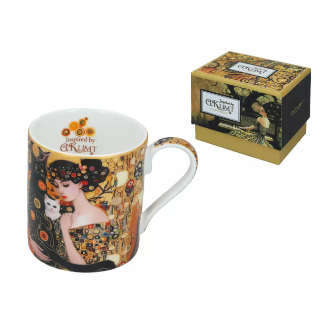 Kubek Gustav Klimt Kobieta z kotem CARMANI 350 ml kubek dla kociary\
