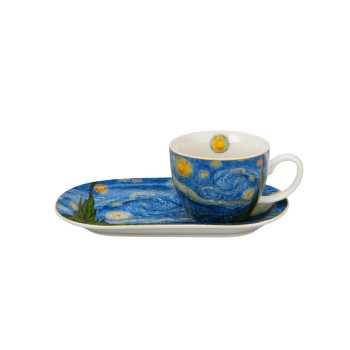 Filiżanka z talerzykiem Van Gogh Gwiaździsta Noc 450 ml DUO porcelana 2