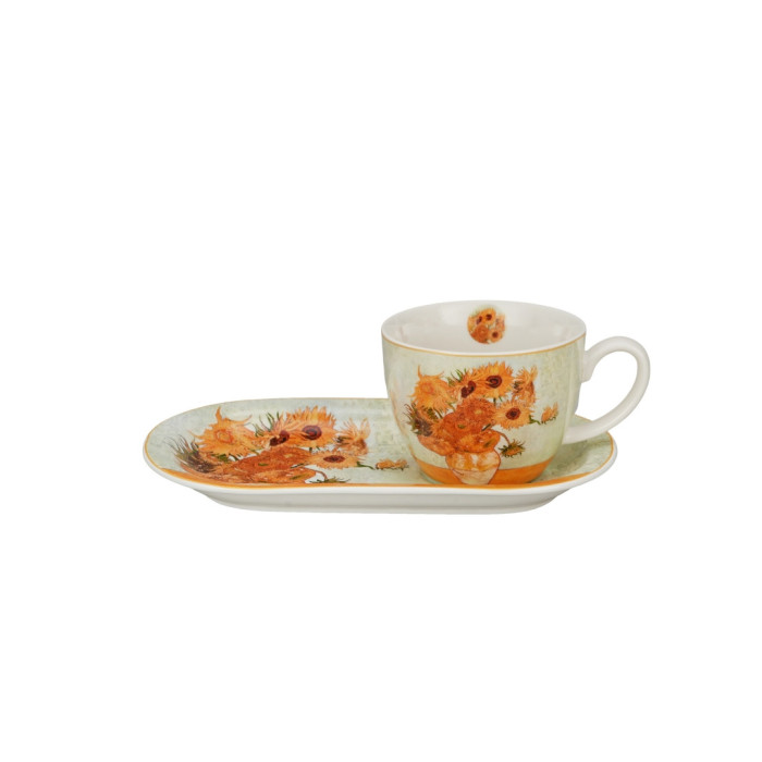 Filiżanka z talerzykiem Van Gogh Słoneczniki 450 ml DUO porcelana