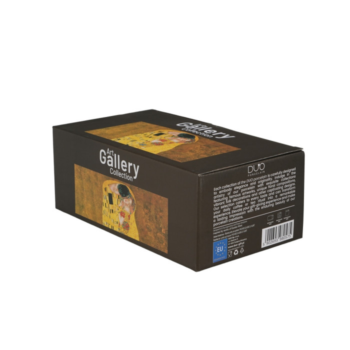 Filiżanka z talerzykiem Klimt Pocałunek 450 ml DUO