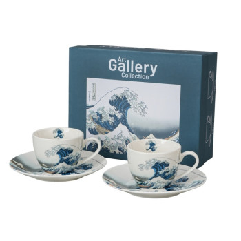 Komplet 2 filiżanek espresso Hokusai Wielka Fala 110 ml DUO