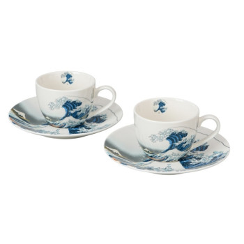 Komplet 2 filiżanek espresso Hokusai Wielka Fala 110 ml DUO 2