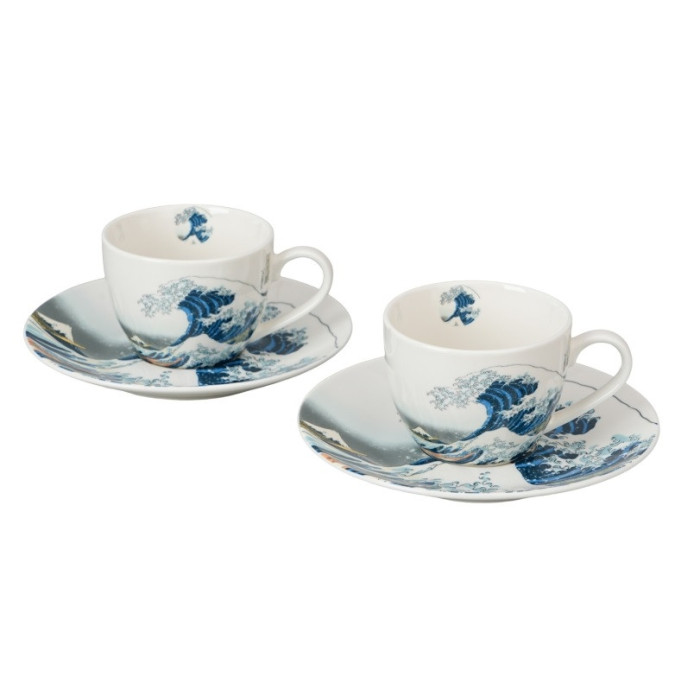 Komplet 2 filiżanek espresso Hokusai Wielka Fala 110 ml DUO