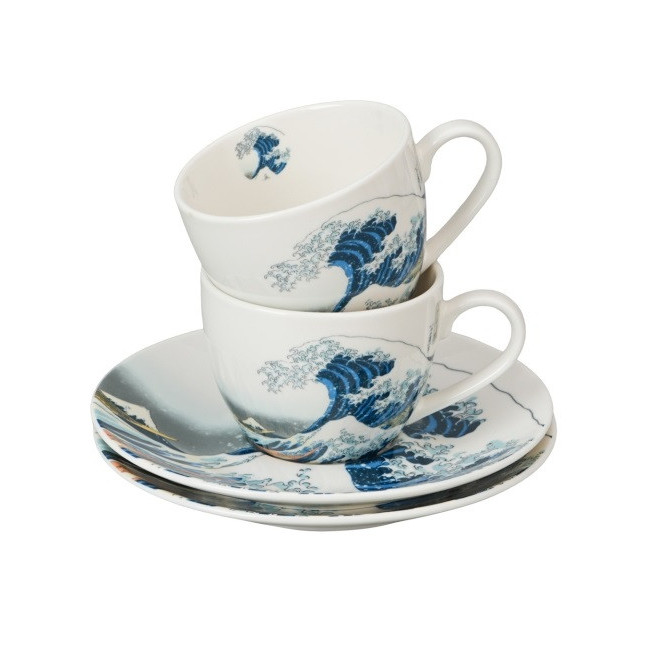Komplet 2 filiżanek espresso Hokusai Wielka Fala 110 ml DUO