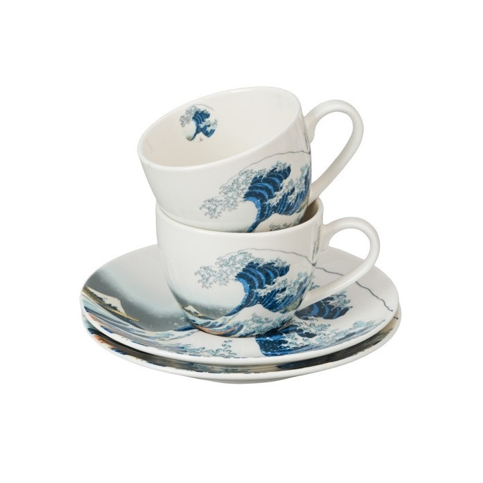 Komplet 2 filiżanek espresso Hokusai Wielka Fala 110 ml DUO