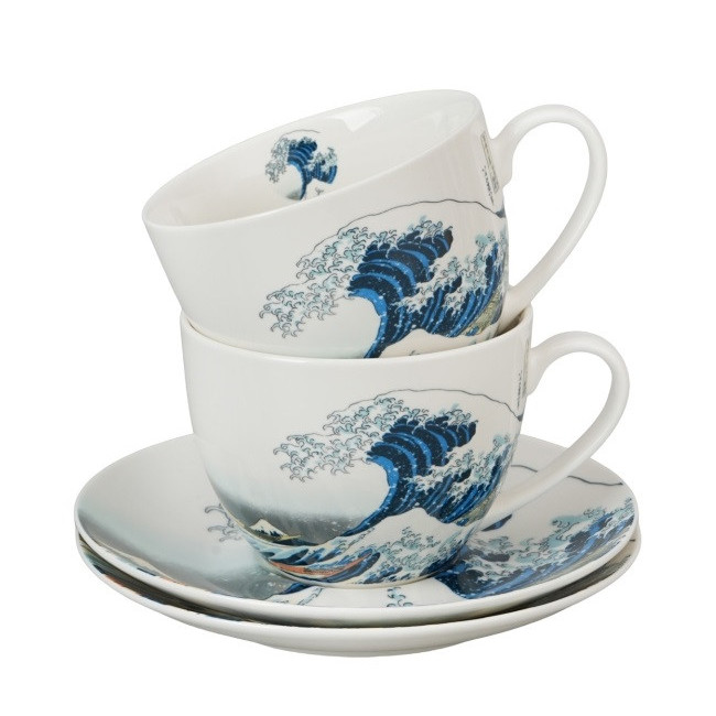 Komplet 2 filiżanek Hokusai Wielka Fala 270 ml DUO