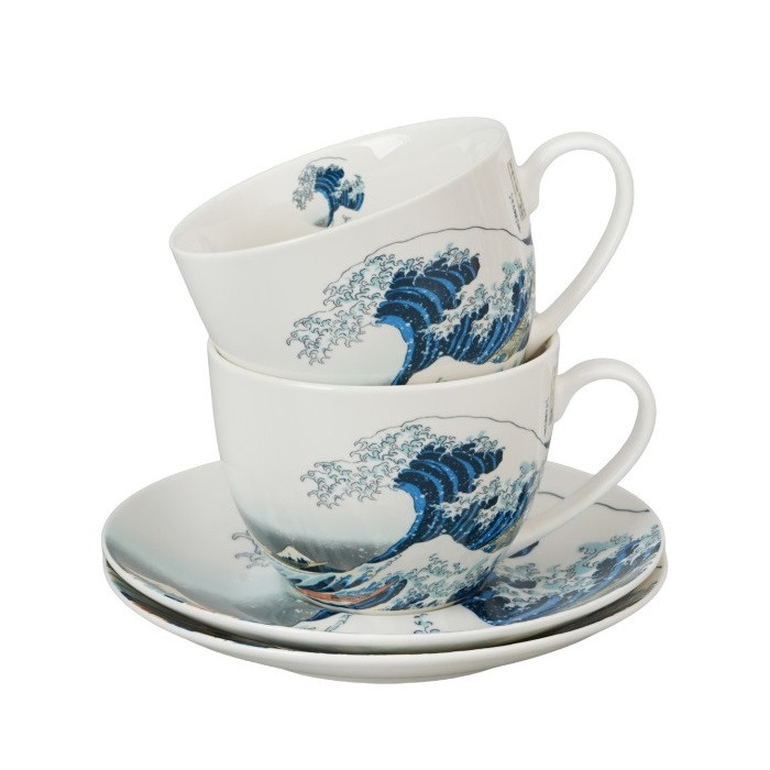 Komplet 2 filiżanek Hokusai Wielka Fala 270 ml DUO