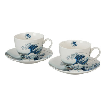 Komplet 2 filiżanek Hokusai Wielka Fala 270 ml DUO