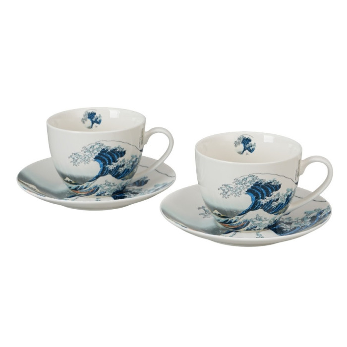 Komplet 2 filiżanek Hokusai Wielka Fala 270 ml DUO