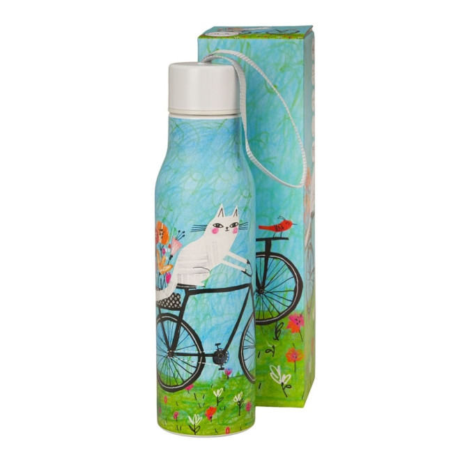 Butelka termiczna Kot na Rowerze 500 ml DUO | Stal nierdzewna