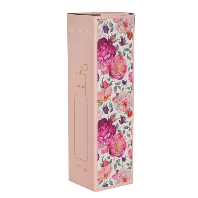 Butelka termiczna Wiosenne Róże 500 ml DUO | Stal nierdzewna 18/8