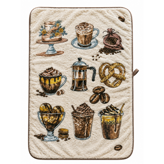 Ręcznik kuchenny Kawowe Słodkości 40x60 cm – kawa i desery