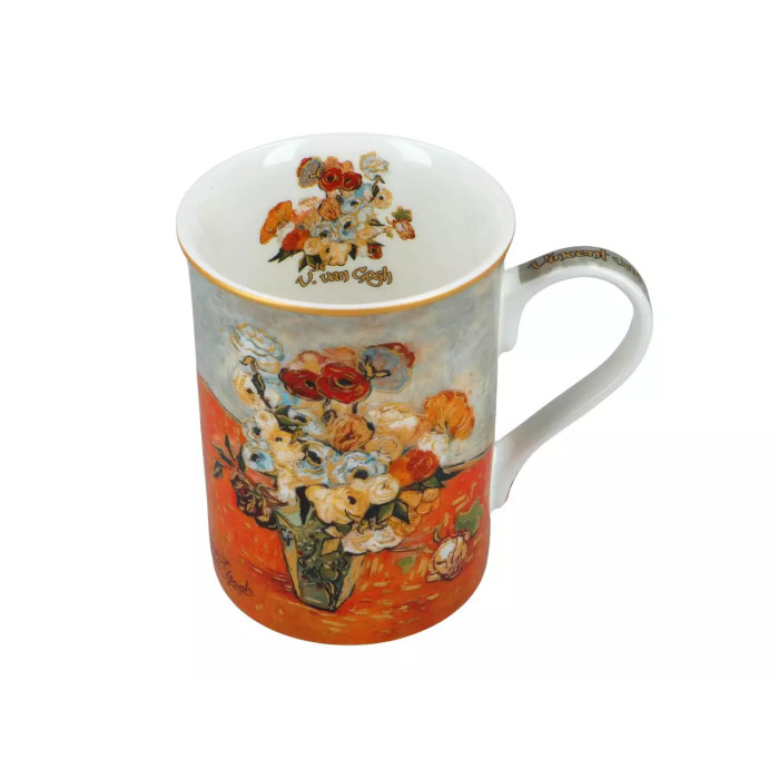Kubek Van Gogh Róże i Zawilce 360 ml CARMANI