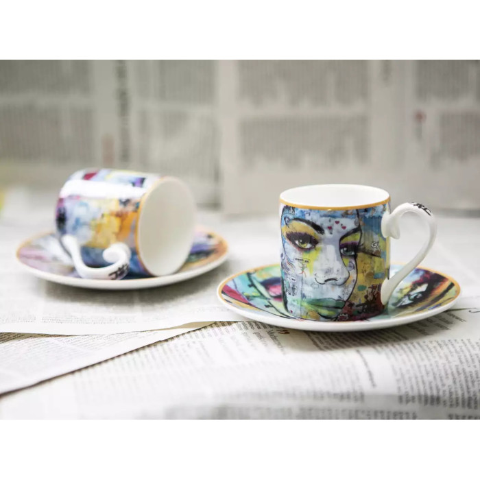 Zestaw 2 filiżanek espresso Loui Jover 100 ml CARMANI