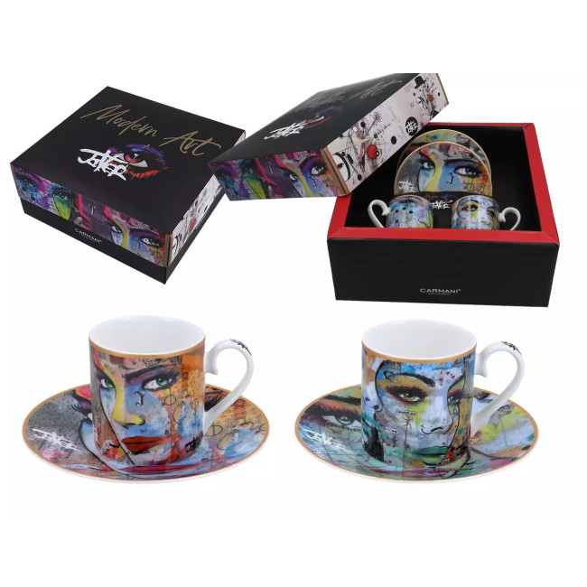 Zestaw 2 filiżanek espresso Loui Jover 100 ml CARMANI
