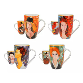 Zestaw 4 kubków Modigliani 380 ml CARMANI
