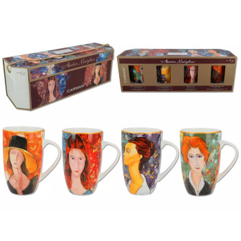 Zestaw 4 kubków Modigliani 380 ml CARMANI 2
