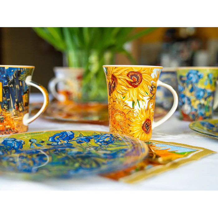 Kubek Van Gogh Róże i Zawilce 360 ml CARMANI