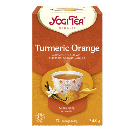 Herbata TURMERIC ORANGE Kurkuma i Pomarańcza 17 torebek YOGI TEA