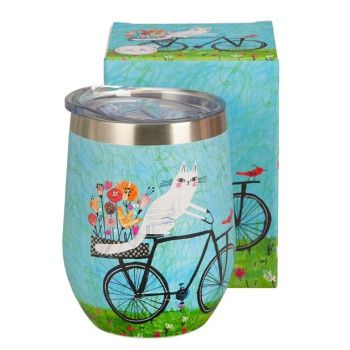 Kubek termiczny Kot na Rowerze 330 ml DUO 2