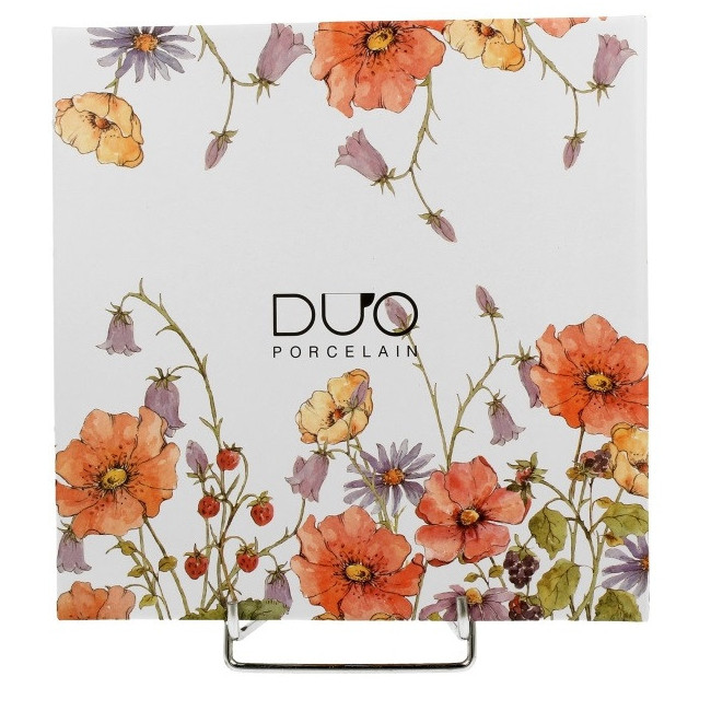 2 talerze deserowe Rudzik w Ogrodzie 19,2 cm DUO