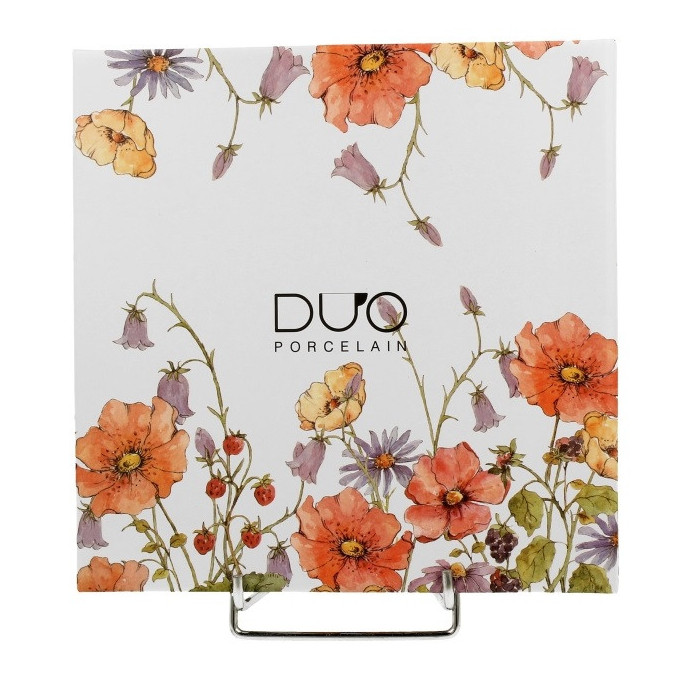 2 talerze deserowe Rudzik w Ogrodzie 19,2 cm DUO