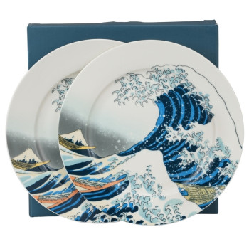 Talerze Wielka Fala Hokusai 2 szt. 19,2 cm