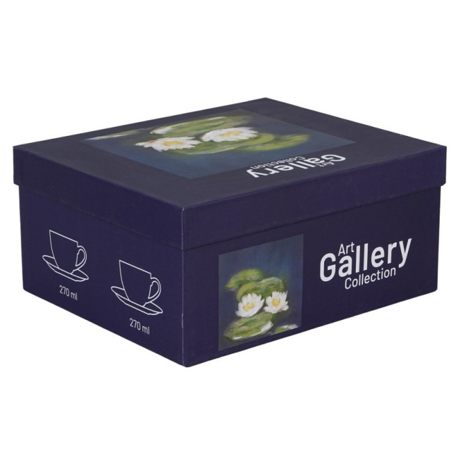 2 filiżanki Monet Nenufary ze spodkami 270 ml Art Gallery