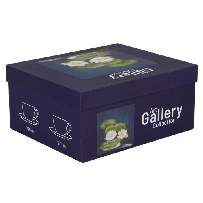 2 filiżanki Monet Nenufary ze spodkami 270 ml Art Gallery