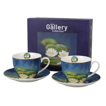 2 filiżanki Monet Nenufary ze spodkami 270 ml Art Gallery 2
