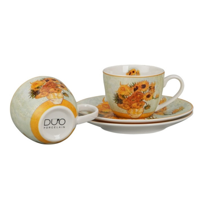 2 filiżanki espresso Van Gogh Słoneczniki 110 ml DUO