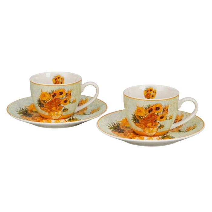 2 filiżanki espresso Van Gogh Słoneczniki 110 ml DUO