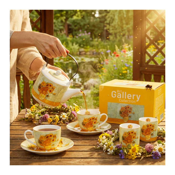 2 filiżanki espresso Van Gogh Słoneczniki 110 ml DUO
