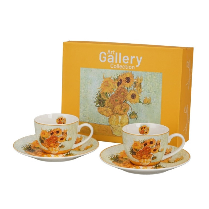 2 filiżanki espresso Van Gogh Słoneczniki 110 ml DUO