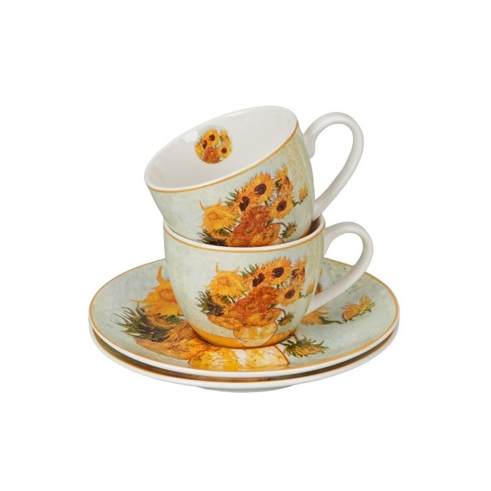 2 filiżanki espresso Van Gogh Słoneczniki 110 ml DUO