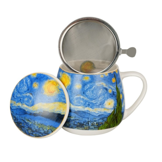 Kubek z zaparzaczem Van Gogh Gwiaździsta Noc 430 ml DUO