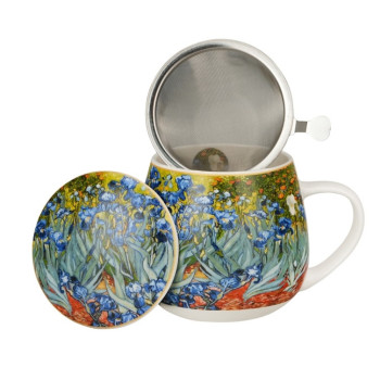 Kubek z zaparzaczem Van Gogh Irysy 430 ml DUO 2