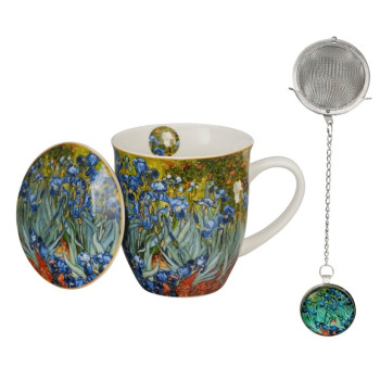 Kubek z zaparzaczem Van Gogh Irysy 400 ml DUO
