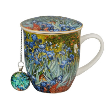 Kubek z zaparzaczem Van Gogh Irysy 400 ml DUO 2